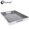 Phoenix 2pcs Melamine Tray Set, Grey