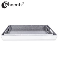 Phoenix 2pcs Melamine Tray Set, Grey