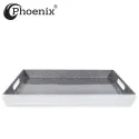 Phoenix 2pcs Melamine Tray Set, Grey