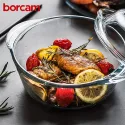 Borcam Round Glass Casserole With Lid 2L 27cm