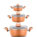 Luxury Kitchen Non-Stick Cookware set 6pcs 18,22,24 cm 5-1805