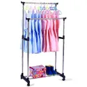 Double Pole Telescopic Clothes Rack 130*72cm (L) 45CM (W) 100*160CM (H)