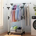 Double Pole Telescopic Clothes Rack 130*72cm (L) 45CM (W) 100*160CM (H)