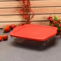 Borcam Glass square Ovenware With Plastic Cover 26*22 cm