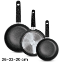 ALMA Marble Induction Cookware Set of 17Pcs 