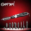 Gemei 10in1 Professional Multi Hair Styler Rotating Brush Set