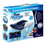 Pure Posture Seat Cushion with Memory Foam for Back Pain