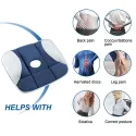 Pure Posture Seat Cushion with Memory Foam for Back Pain