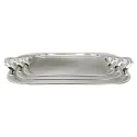 RECTANGULAR TRAY SET WITH HANDLES, 3 PIECES SILVER 