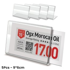 Double Sided Acrylic Sign Holder, 5Pcs 9(L)X6(W)cm