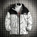 Men's Cotton Padded Jacket, Printed White