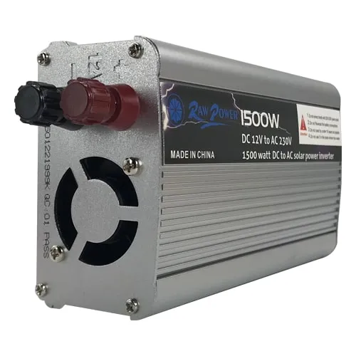 Solar Power Inverter, RAW POWER 12V DC to 230V AC, 1500W