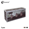 Phoenix 3Pcs Granite Marble Coffee Warmer Set 300, 400, 600 ml