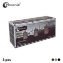 Phoenix 3Pcs Granite Marble Coffee Warmer Set 300, 400, 600 ml