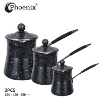 Phoenix 3Pcs Granite Marble Coffee Warmer Set 300, 400, 600 ml
