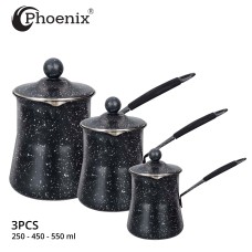 Phoenix 3Pcs Granite Marble Coffee Warmer Set 300, 400, 600 ml