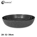 PHOENIX 17PCS GREY MARBLE COOKWARE SET