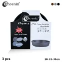 Phoenix Marble Granite Non-Stick Round Pan 3Pcs 35, 32, 28 cm