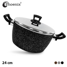 Phoenix Marble Granite Non-Stick Casserole 24cm