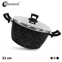 Phoenix Marble Granite Non-Stick Casserole 32cm
