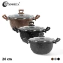 Phoenix Marble Granite Non-Stick Fryer With Basket 26 cm