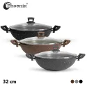 Phoenix Marble Granite Non-Stick Wok 32cm