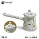 Phoenix 3Pcs Golden Marble Coffee Warmer Set 300, 400, 600 ml