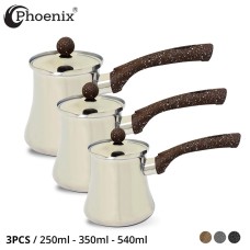 Phoenix L10298381 3Pcs Stainless Steel Coffee Warmer Set 250, 350, 540 ml 