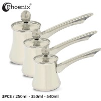 Phoenix L10298782 3Pcs Stainless Steel Coffee Warmer Set 250, 350, 540 ml 