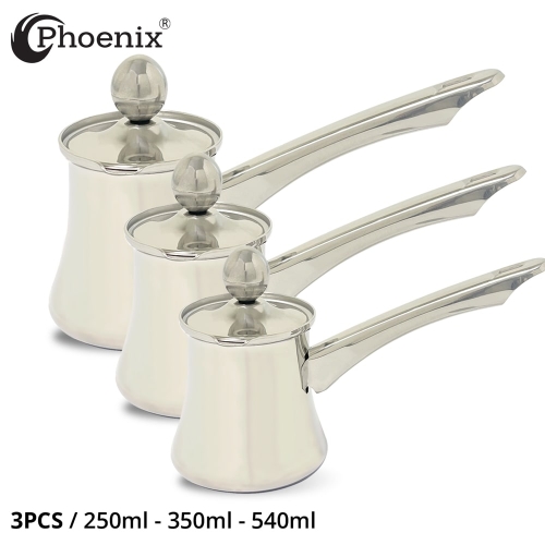 Phoenix L10298782 3Pcs Stainless Steel Coffee Warmer Set 250, 350, 540 ml 