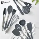 Phoenix 12Pcs Marble Silicone & Metal Kitchen Set