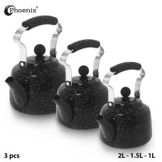 Phoenix P222021B19 3Pcs Marble Kettle Set 1L, 1.5L, 2L