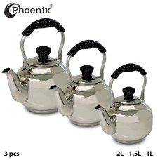 Phoenix XY-1.0 Stainless Steel Kettle Set 1L, 1.5L, 2L