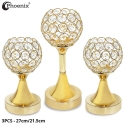 Phoenix 3Pcs Crystal Candle Holder Phoenix 3Pcs Crystal Candle Holder
