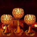 Phoenix 3Pcs Crystal Candle Holder 