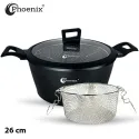 Phoenix 17 Pcs Black Modern Cookware Set 