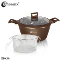 Phoenix 17 Pcs Brown Modern Cookware Set 