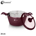 Phoenix 17 Pcs Wine Red Modern Cookware Set 