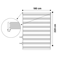 Day & Night Duo Roller Blinds 180(W)*220(H) cm 