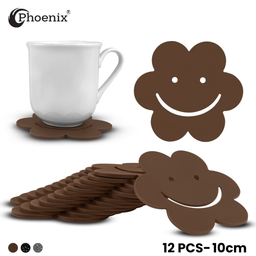 Phoenix 12PCS Smiled Pattern Silicone Mat 10cm SJ-KM-1