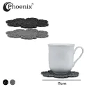 Phoenix 12Pc Marbled Flower Pattern Silicone Mate 11cm SJ-KM-8