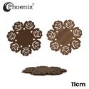 Phoenix 12Pc Flower Pattern Silicone Mate 11cm SJ-KM-8