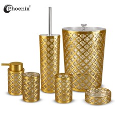 Phoenix 6pcs Patterned Bathroom Set 